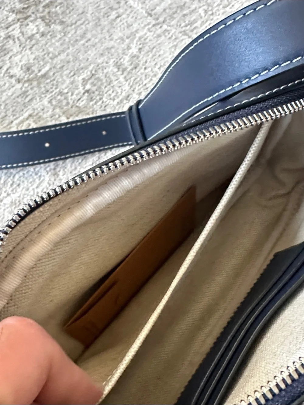MCM Himmel Crossbody in Lauretos. Navy Blazer color. NWT’s.